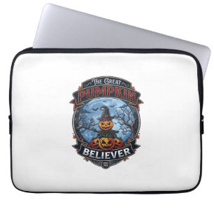 Capa Para Notebook Grande Crente da Abóbora Espantalho Chapéu de Brux