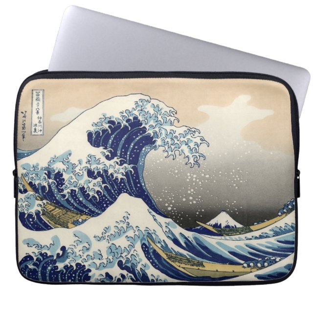 Capa Para Notebook Grande onda fora de Kanagawa (Frente)