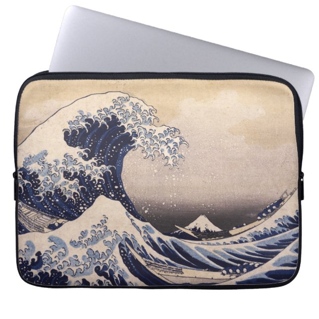 Capa Para Notebook Grande Onda na Costa de Kanagawa por Hokusai (Frente)