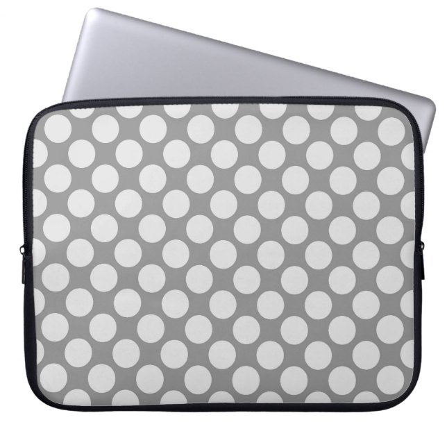 Capa Para Notebook Grandes pontos retrorreflectores - tons de cinza/c (Frente)