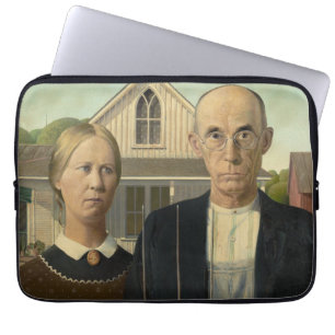 Capa Para Notebook Grant Wood - American Gothic