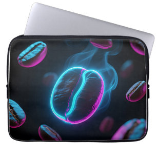 Capa Para Notebook Grão de Café Energia Neon Glow