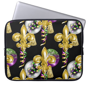 CAPA PARA NOTEBOOK GRAS MARDI DOURADO VERDE PURPAS