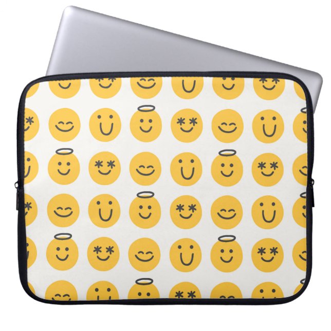 Capa Para Notebook Gratuito e feliz padrão sem descontinuidades. Posi (Frente)