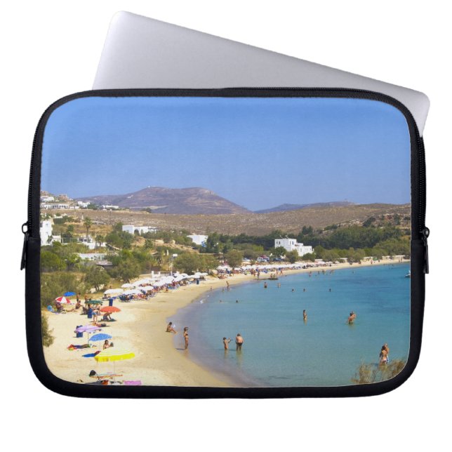 Capa Para Notebook Grécia, Ilha Paros, Praia de cima (Frente)