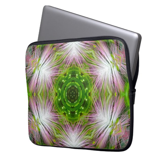 CAPA PARA NOTEBOOK GREEN AND WHITE ABSTRACT DRAWING. SAMER BRASIL. 2 (Frente Esquerda)