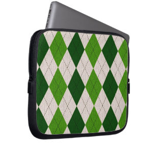 Capa Para Notebook Green Argyle