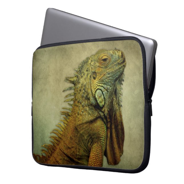 Capa Para Notebook Green Iguana (Frente Esquerda)