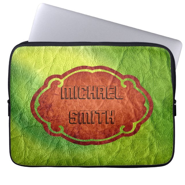 Capa Para Notebook Green Leather (Frente)