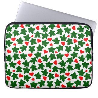 Capa Para Notebook Green Meeple with Red Heart