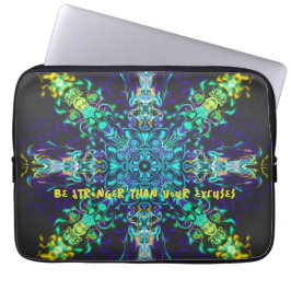 Capa Para Notebook Green Teal Psychedelic Bohemian Mandala