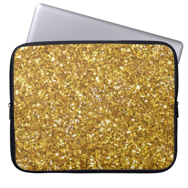 Capa Para Notebook Grelhas de ouro elegantes (Frente)