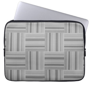 Capa Para Notebook Grey stripes weave pattern