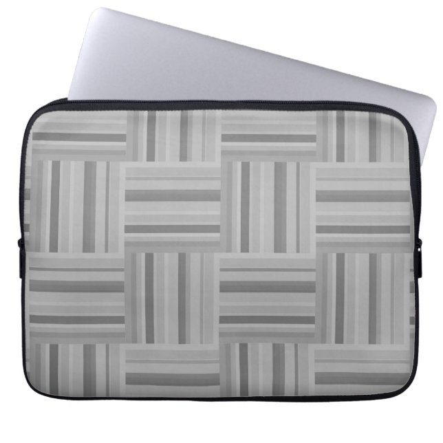 Capa Para Notebook Grey stripes weave pattern (Frente)