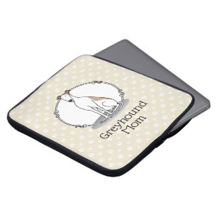 Capa Para Notebook Greyhound Mãe (branco) Cachorro Bonito Mãe