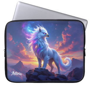 Capa Para Notebook Grifo Branco Mitológico no Topo do Mundo