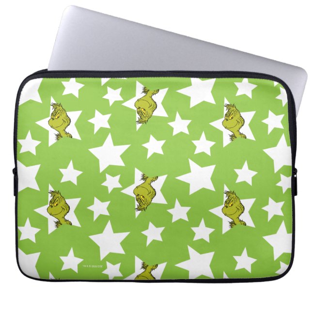 Capa Para Notebook Grinch Peeking Star Pattern (Frente)