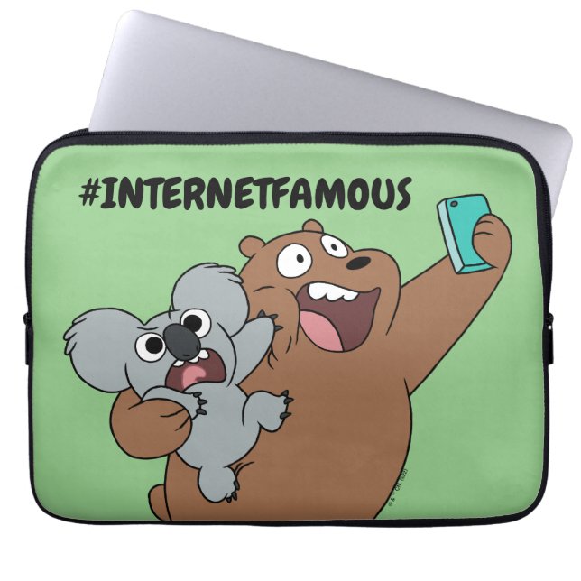 Capa Para Notebook Grizz & Nom - #InternetFamous (Frente)
