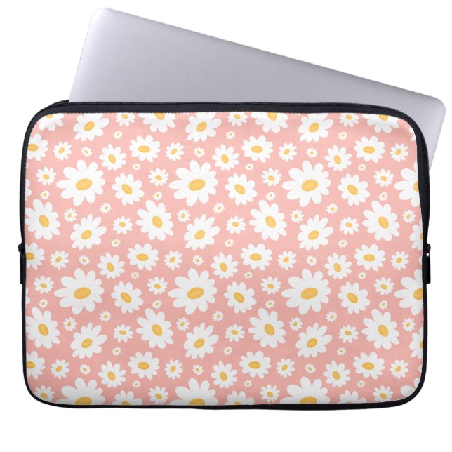 Capa Para Notebook Groovy Blush Boho Daisy Floral Garden Padrão (Frente)