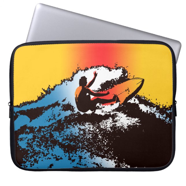 Capa Para Notebook Groovy Hawaiian Surfer 1960's Retro Wetcase Bag (Frente)