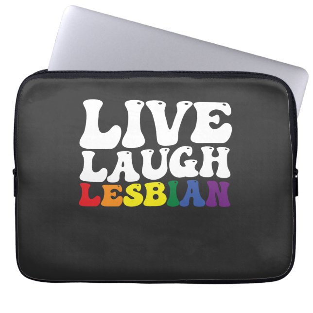 Capa Para Notebook Groovy Live Ria Orgulho LGBT Lésbica (Frente)