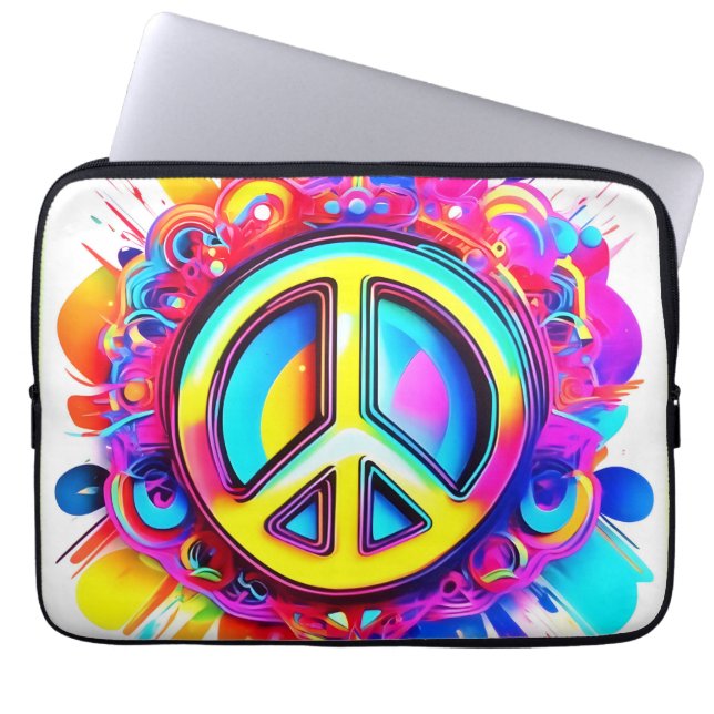 Capa Para Notebook Groovy Peace Vibes (Frente)