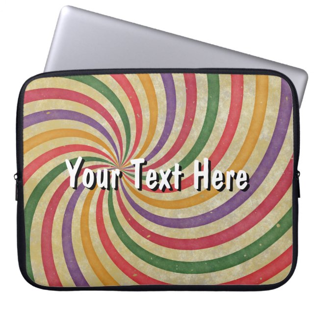 Capa Para Notebook Groovy Spiral Raio Solar Design Grungy (Frente)