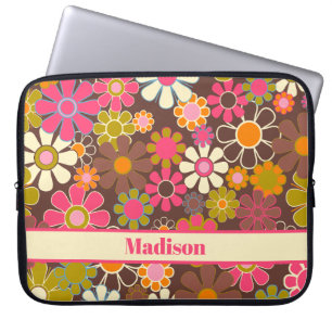 Capa Para Notebook Groovy Vintage Style Padrão Floral 60s 70s