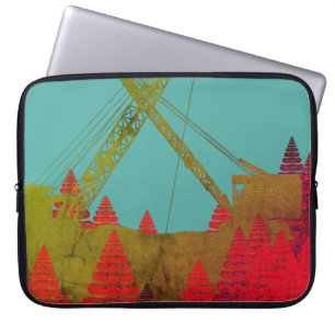 Capa Para Notebook Grua de Construção Fantasy Art Crawler Crane