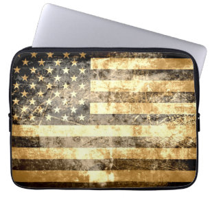 Capa Para Notebook Grunge American Flag 3