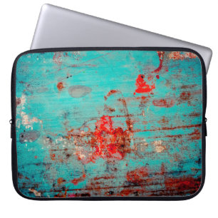 Capa Para Notebook Grunge background of turquoise. Blotches, smears o