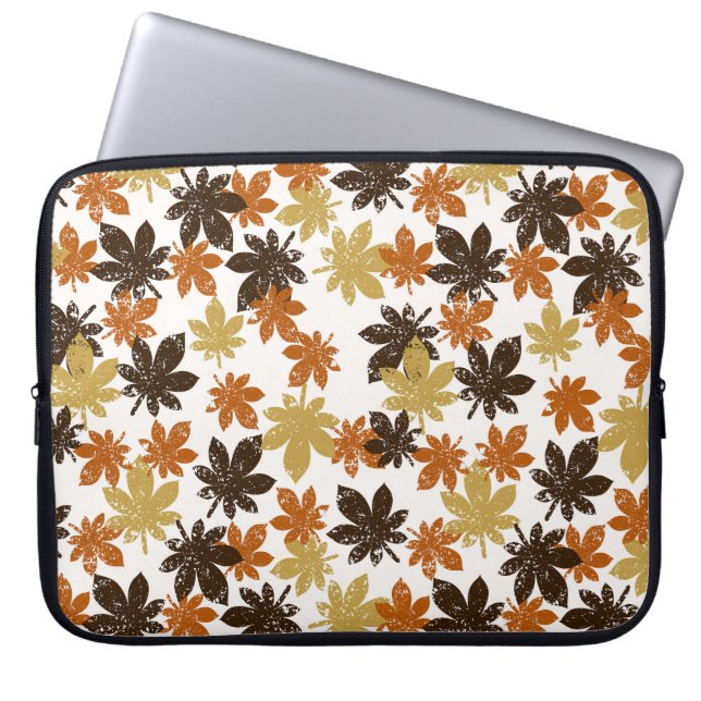 Capa Para Notebook Grunge Leaf: Padrão De Fundo Invisível. (Frente)