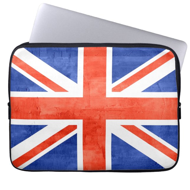 Capa Para Notebook Grunge Reino Unido Flag (Frente)