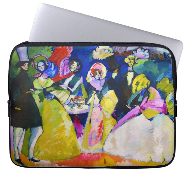 Capa Para Notebook Grupo das Crinolinas por Wassily Kandinsky (Frente)