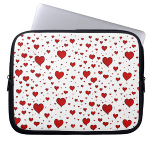 Capa Para Notebook Grupo de Laptop do Coração Vermelho