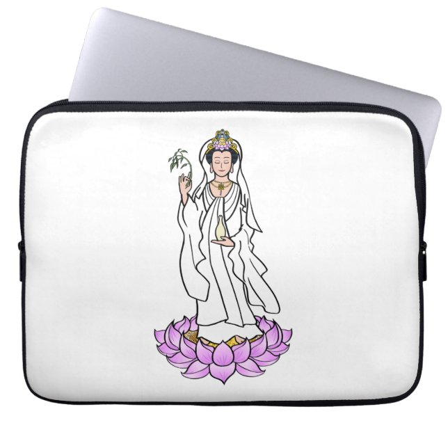 Capa Para Notebook Guan Yin Bodhisattva no Lotus (Frente)