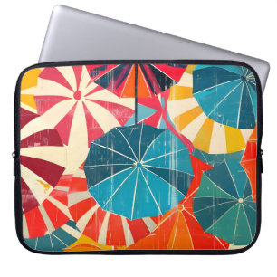 Capa Para Notebook Guarda-chuva retrô dia chuvoso Pop Art