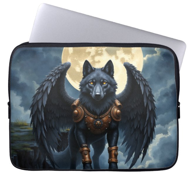 Capa Para Notebook Guardião da Lua – O Lobo de Asa Preta (Frente)