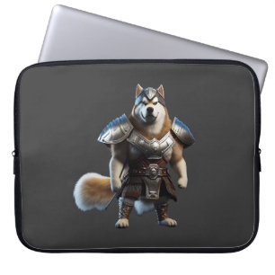 Capa Para Notebook Guerreiro Alaskan Malamute Dog, Cão Militar do Ala
