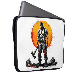 Capa Para Notebook guerreiro barbárie fantasia medieval Eletrônicos B