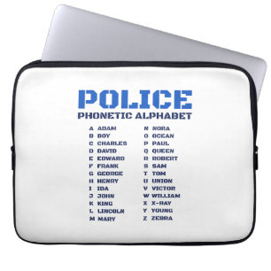 Capa Para Notebook Guia do alfabeto fonético policial A a Z