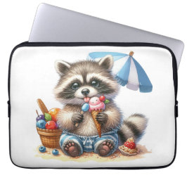 Capa Para Notebook Guloseimas de Verão Guaxinim