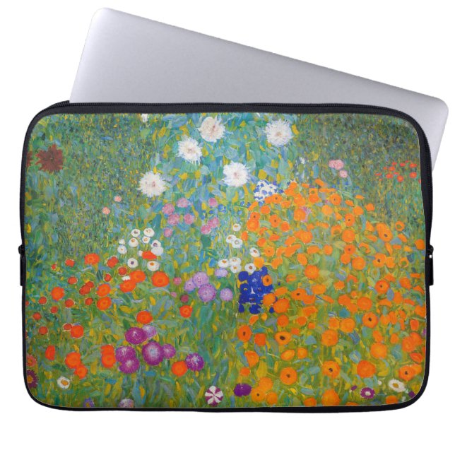 Capa Para Notebook Gustav Klimt - Jardim Flor (Frente)