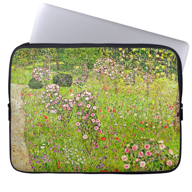 Capa Para Notebook Gustav Klimt Orchard com Rosas (Frente)