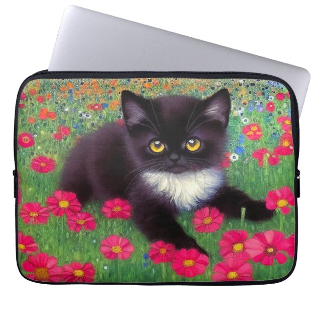 Capa Para Notebook Gustav Klimt Tuxedo Cat (Frente)