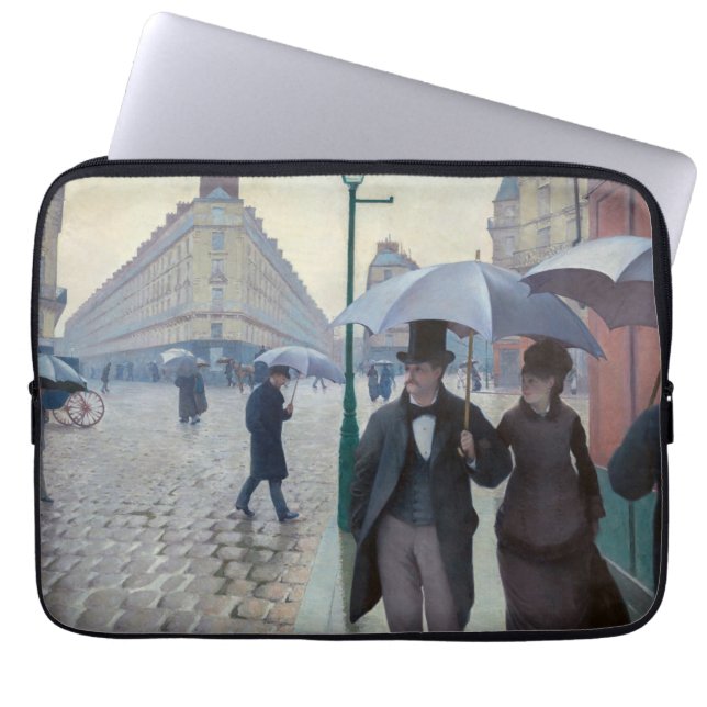 Capa Para Notebook Gustave Caillebotte - Rua de Paris; Dia Chuvoso (Frente)