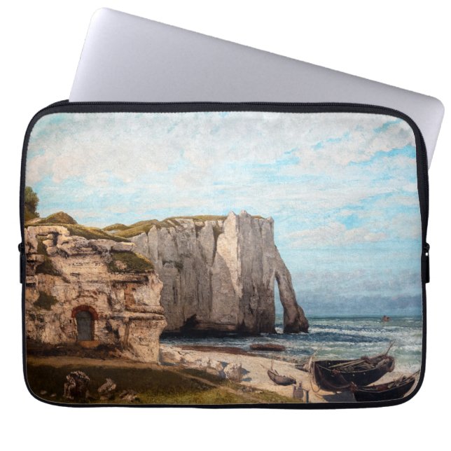 Capa Para Notebook Gustave Courbet - Cliff no Etretat após a tempesta (Frente)