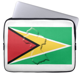 Capa Para Notebook GUYANA Flag Map Patriótico Computer WHITE