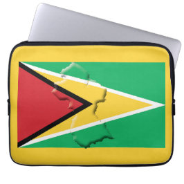 Capa Para Notebook GUYANA Flag Map Patriótico Computer YELLOW