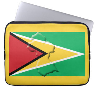 Capa Para Notebook GUYANA Flag Map Patriótico Computer YELLOW